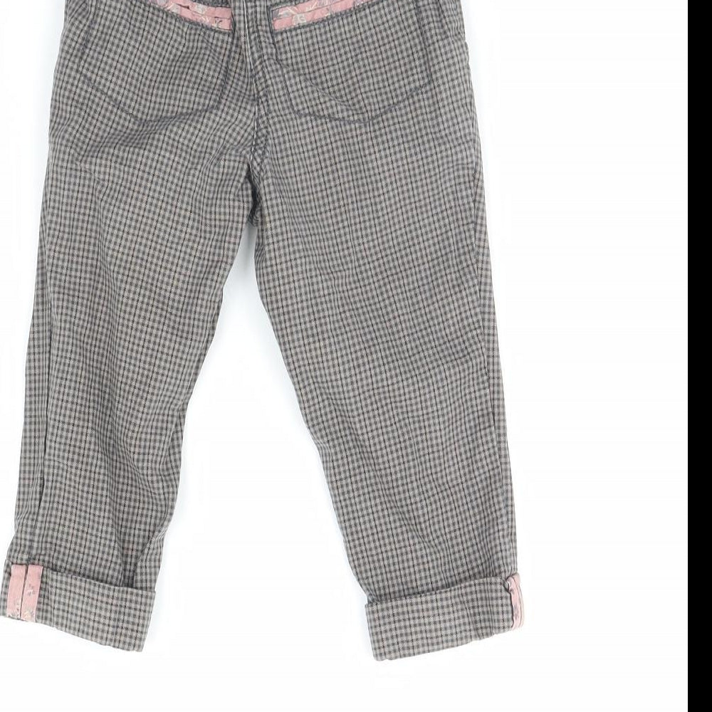Next Boys Brown Plaid Capri Trousers Size 12 Months