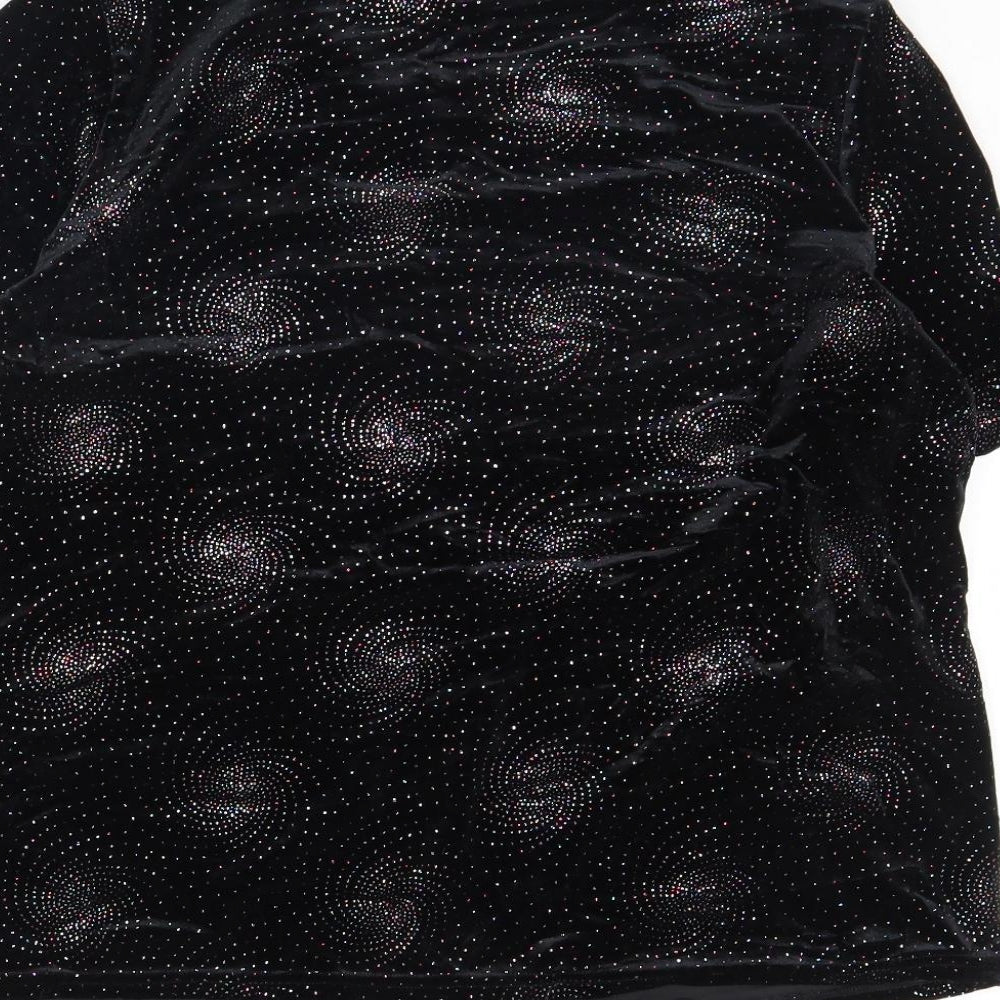 BM Womens Black Basic T-Shirt Size L