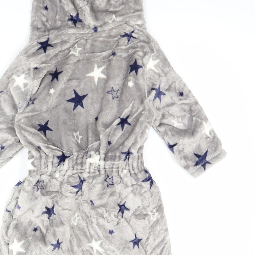 m&s Boys Grey Solid Robe Size 3 Years - Star