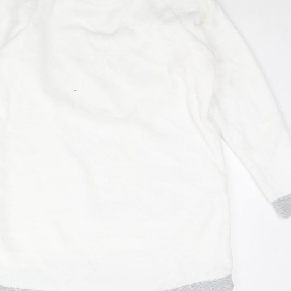 Preworn Womens White Solid Cami Pyjama Top Size S