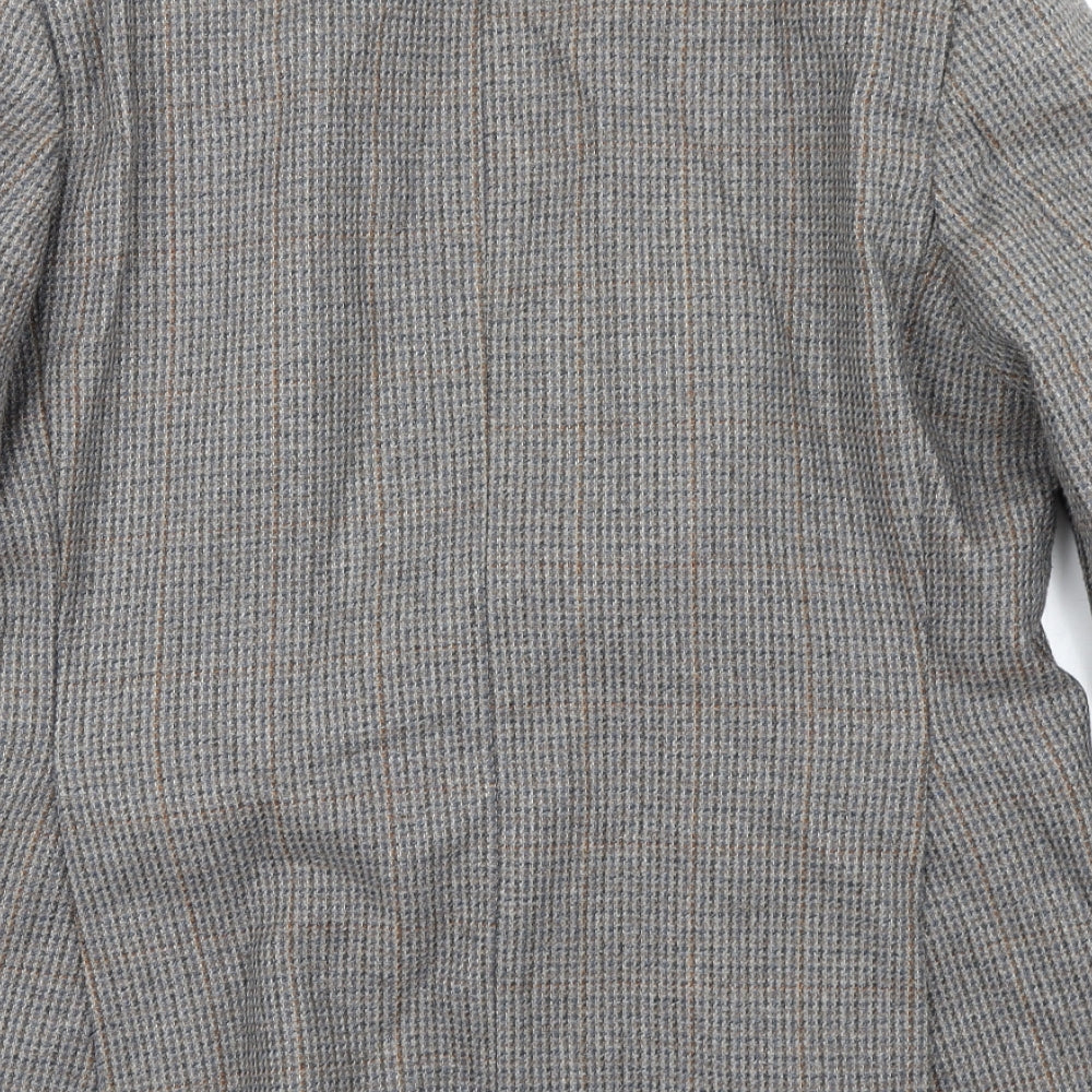 Preworn Mens Grey Houndstooth Jacket Suit Jacket
