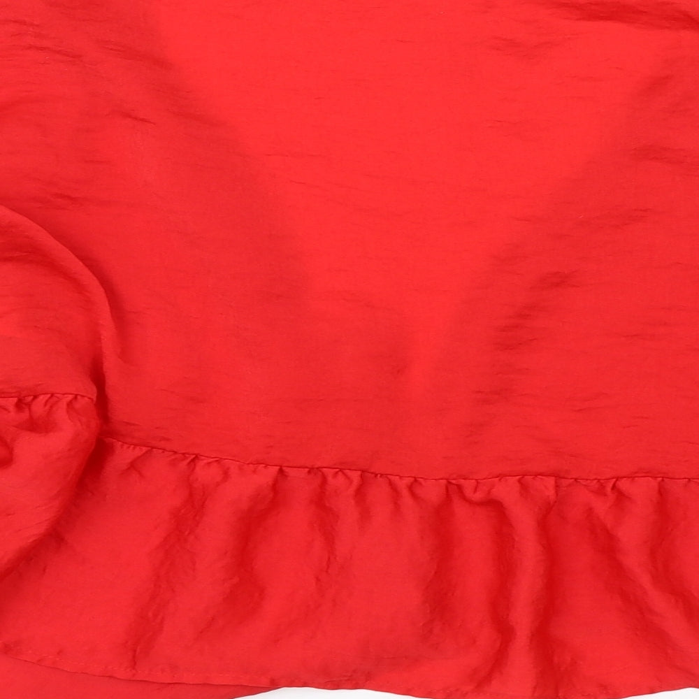 Topshop Womens Red Shrug Jumper Size 12