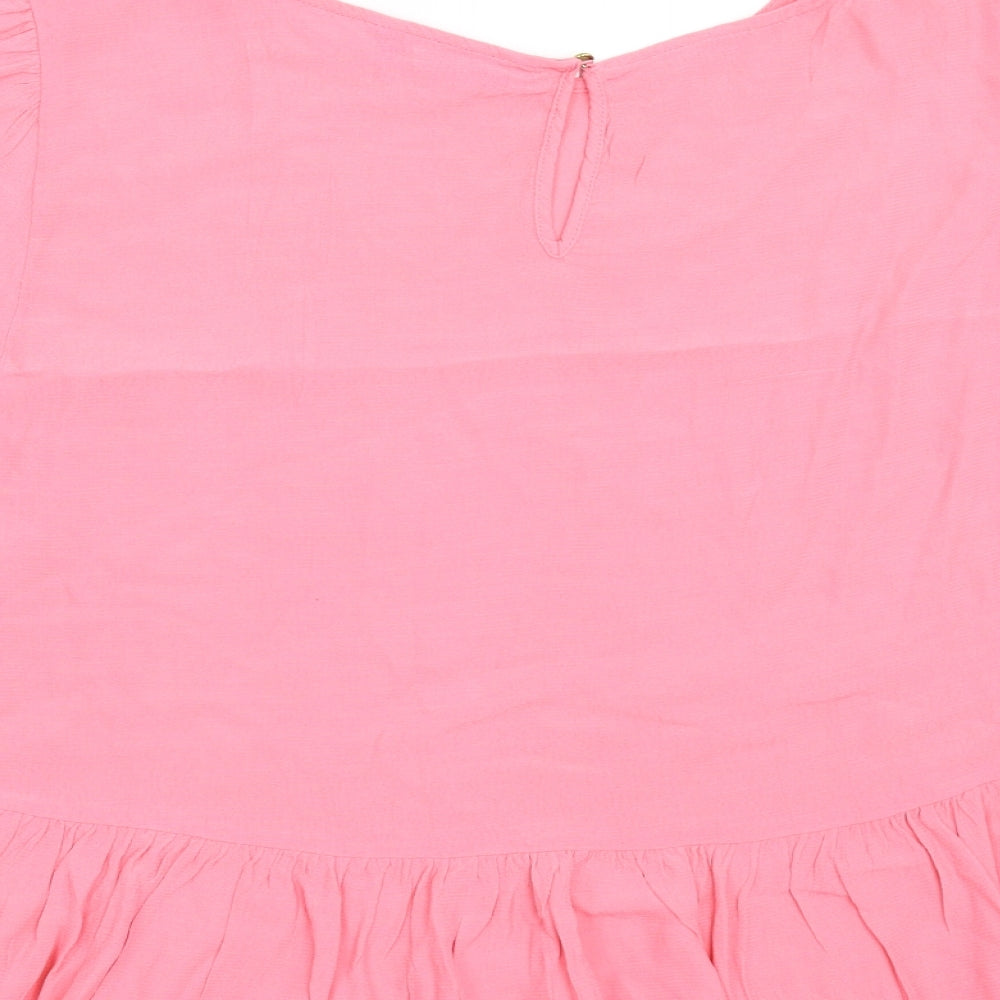 F&F Womens Pink Basic Blouse Size 14