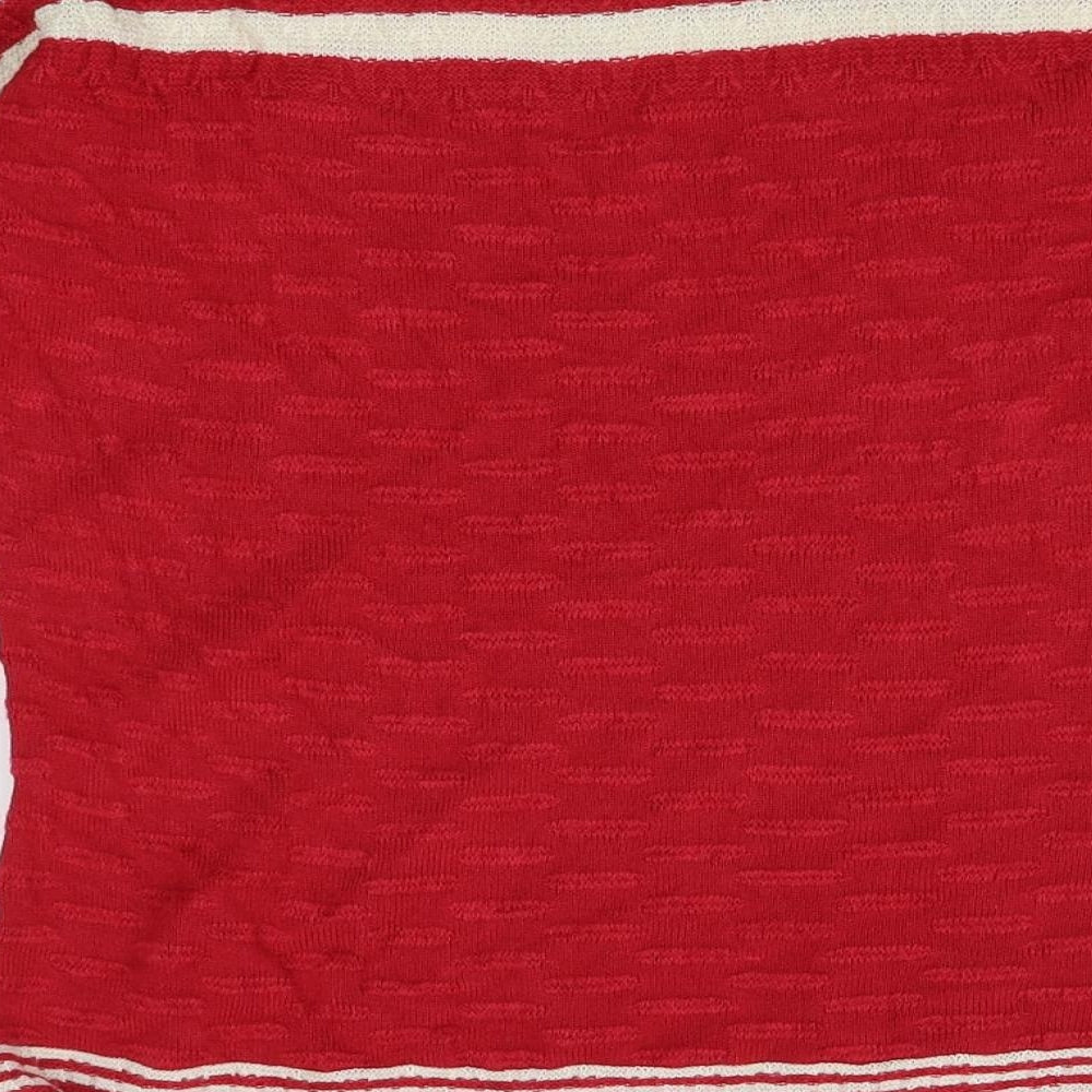 M&S Womens Red Pullover Jumper Size 10