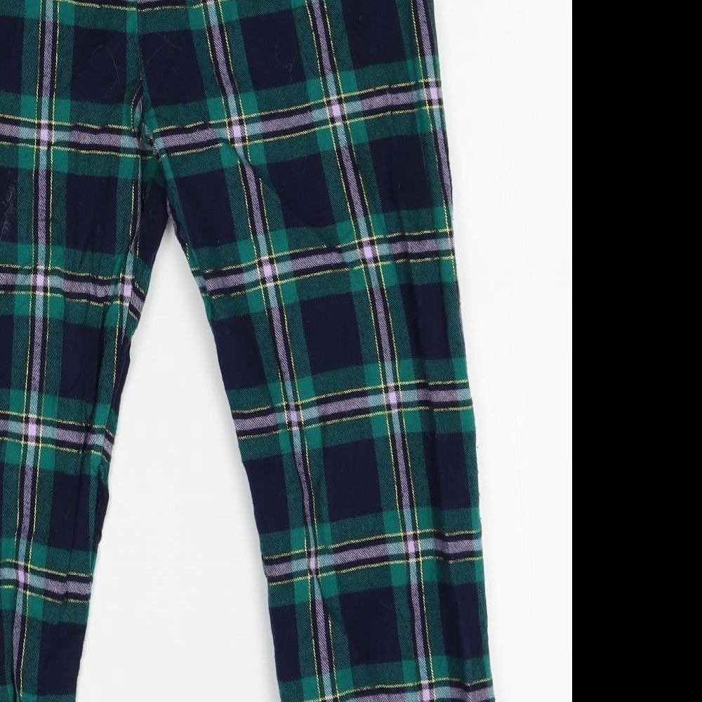 Marks & Spencer Girls Green Plaid Lounge Pants Size 10-11 Years - hogwarts