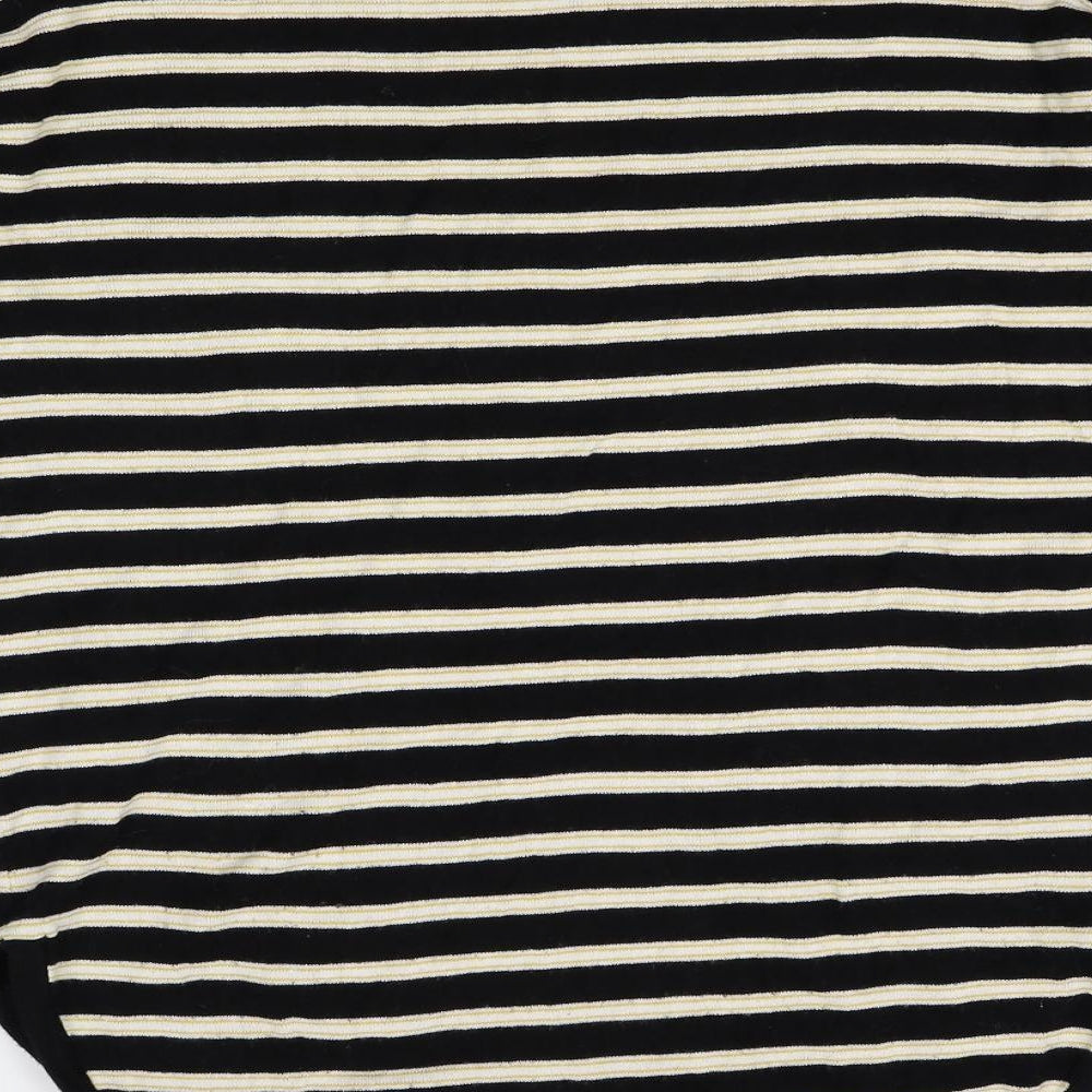 Peacocks Womens Black Striped Pullover Jumper Size 10