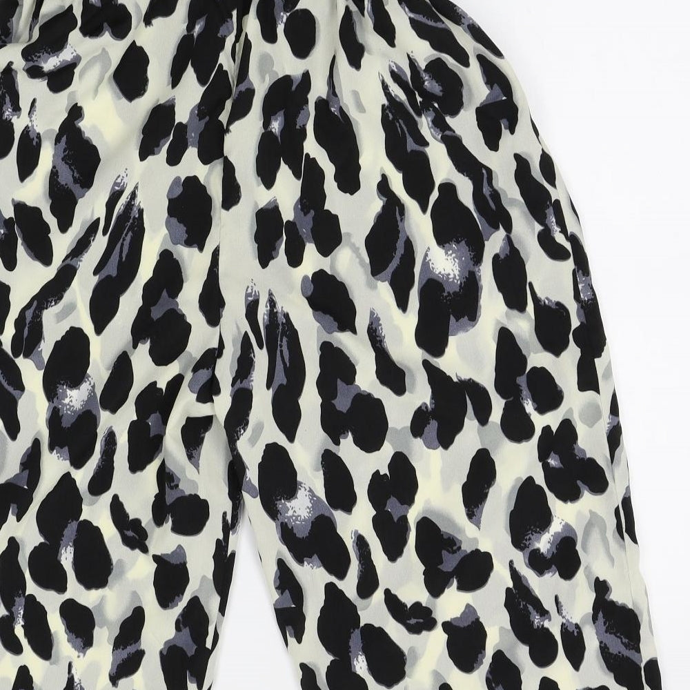 unique21 Womens Beige Animal Print Chino Shorts Size 8