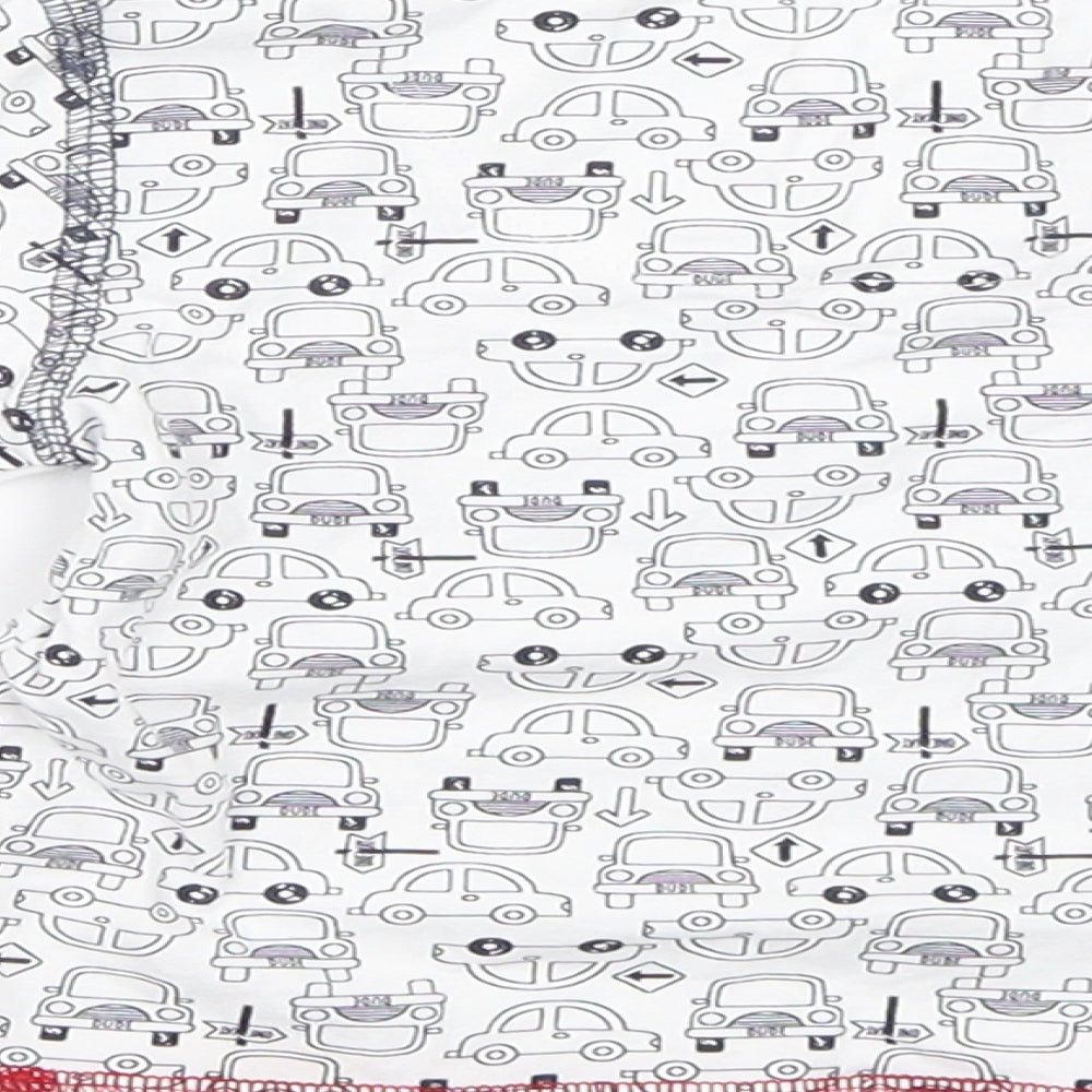 TU Boys White Basic T-Shirt Size 6-9 Months - cars