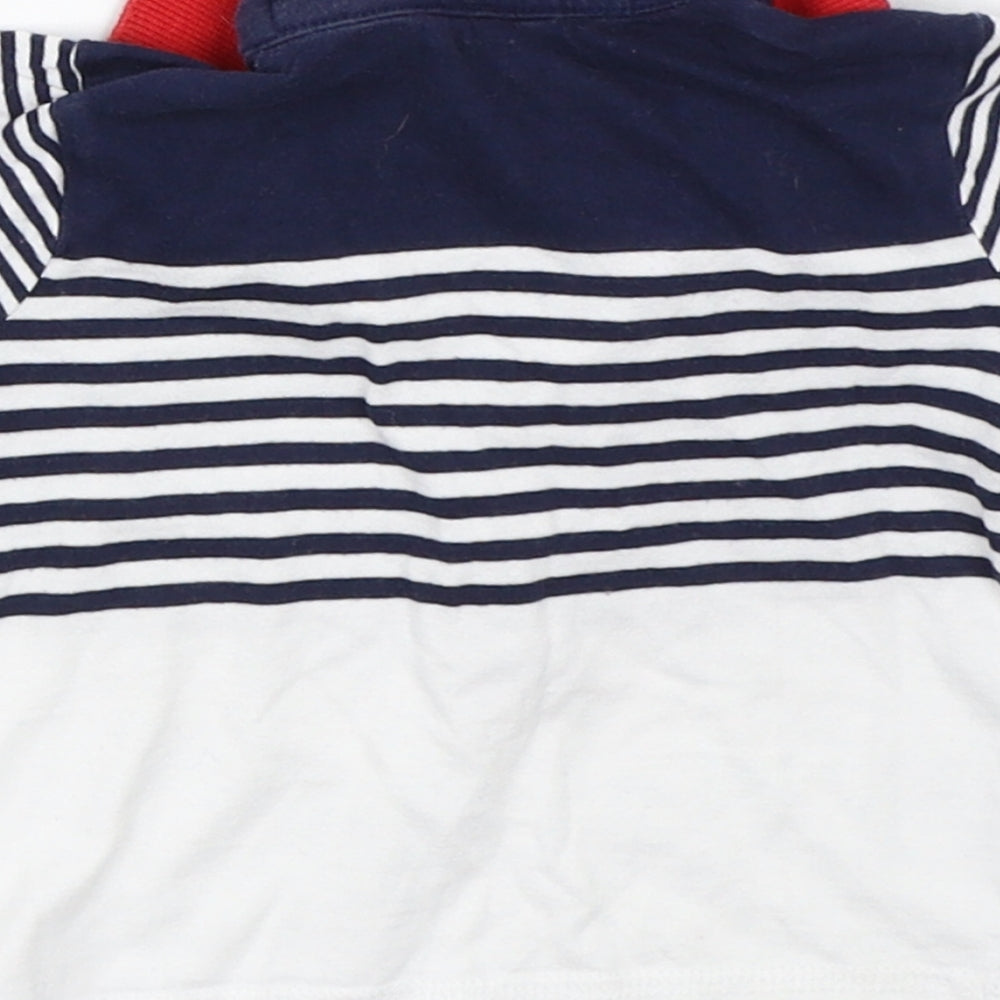 George Boys Blue Striped Basic Polo Size 3-6 Months
