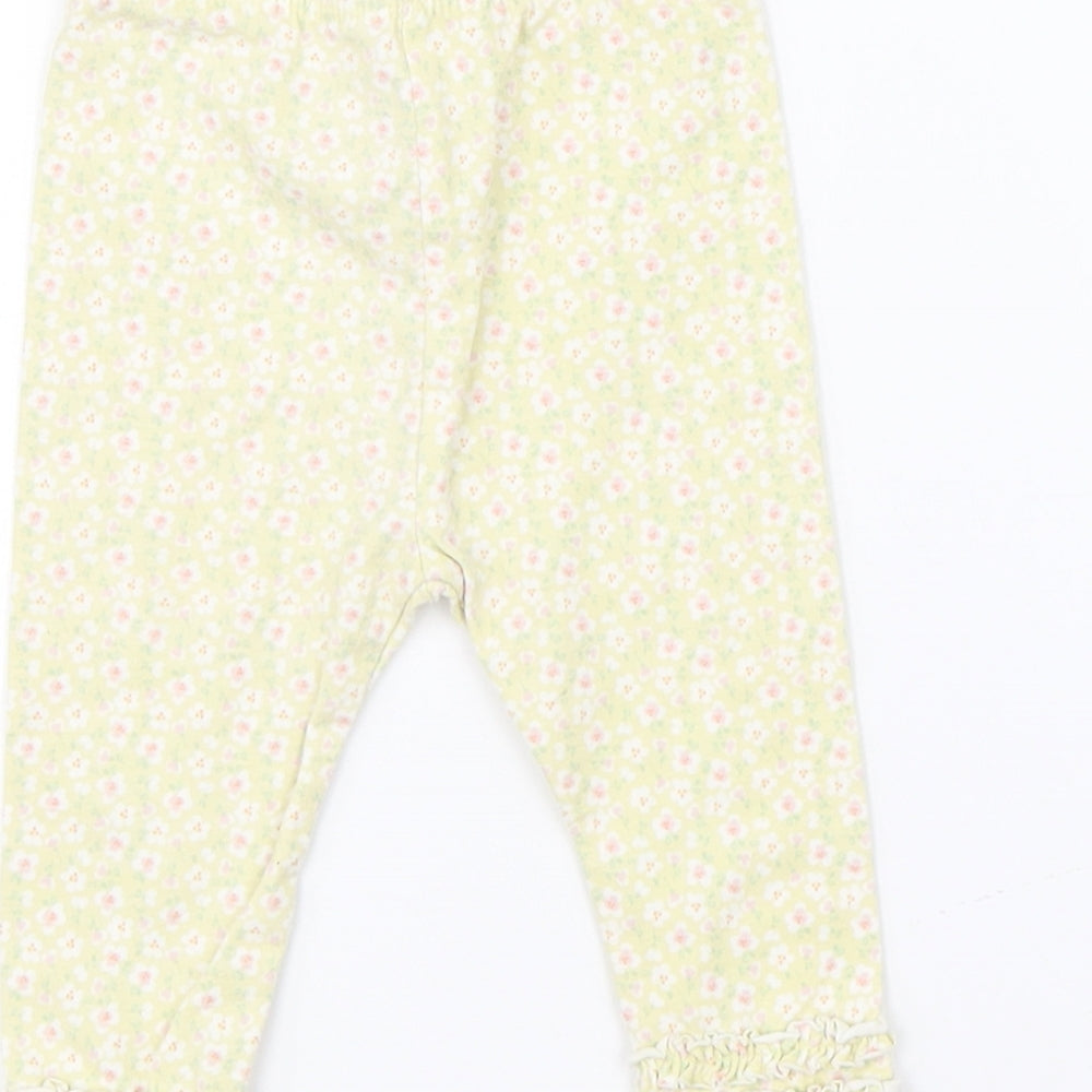 Mini Club Baby Yellow Floral Pyjama Pants Size 3-6 Months