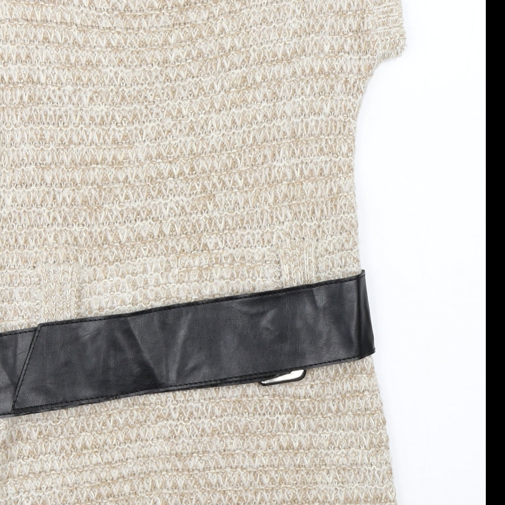 Pilot Womens Beige Knit Pullover Jumper Size L