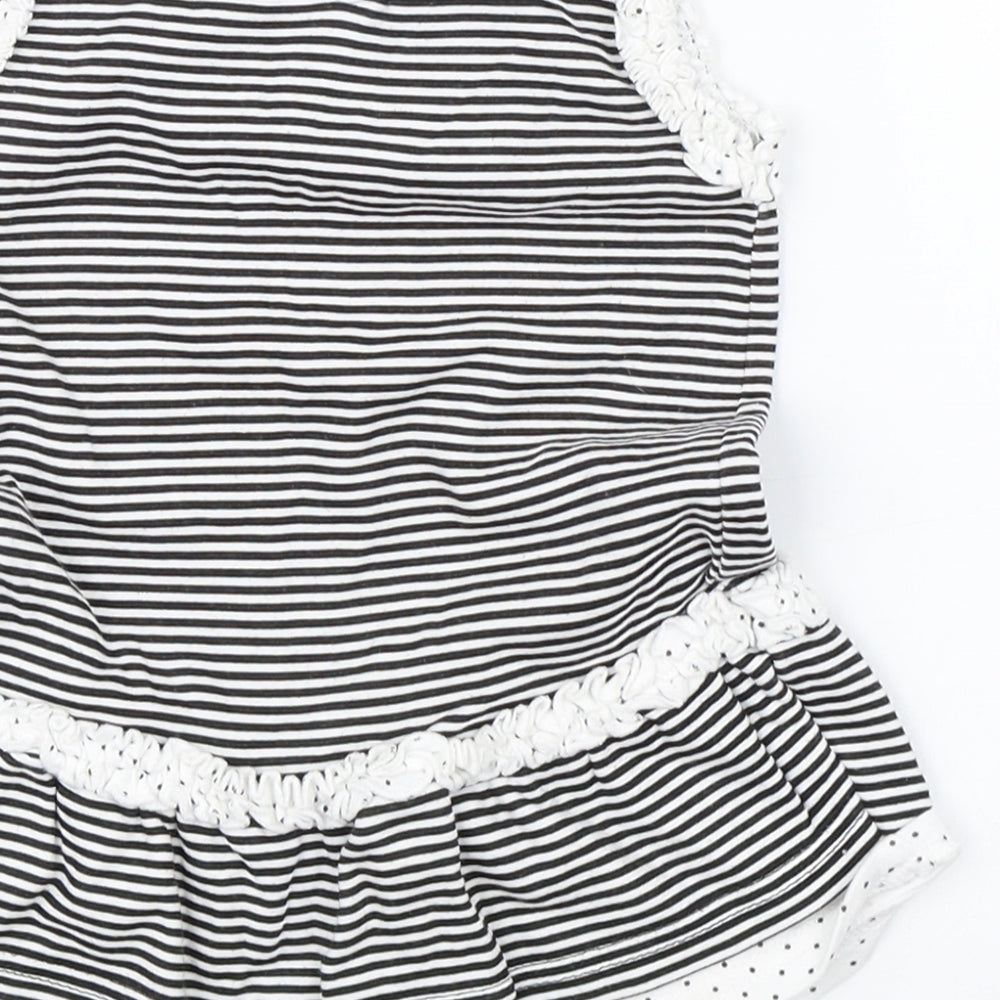 George Girls Black Striped Shift Size 3-6 Months