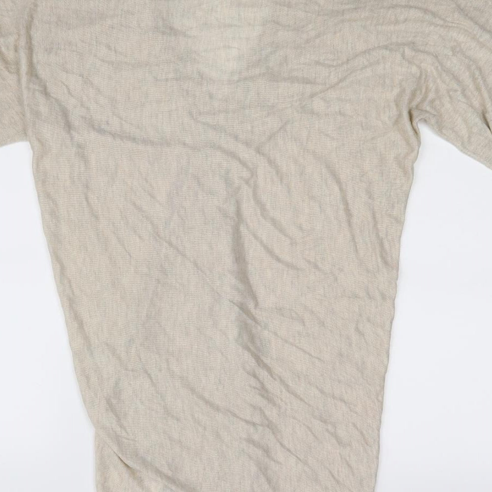 H&M Womens Beige Wrap Blouse Size 10