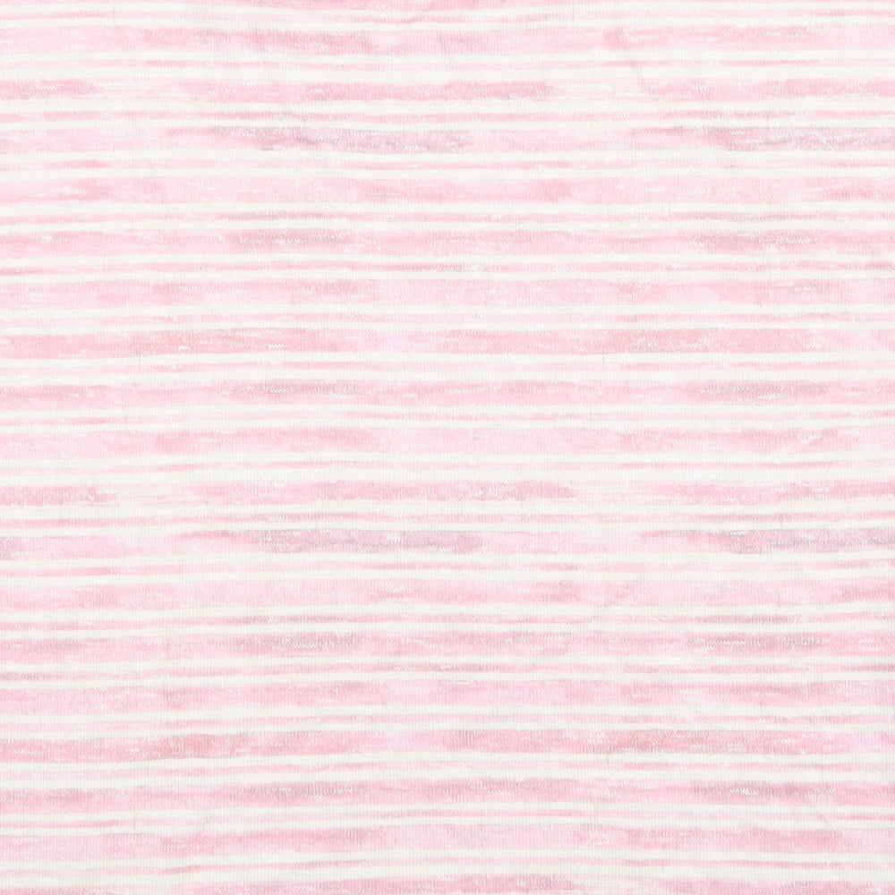 TU Womens Pink Striped Basic Blouse Size 8