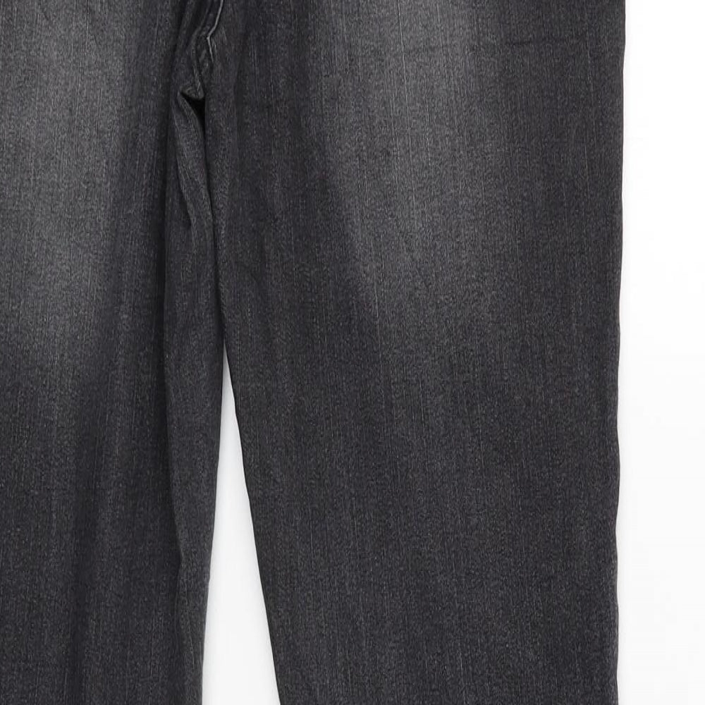 Walk and Talk Womens Black Straight Jeans Size 38 L29 in