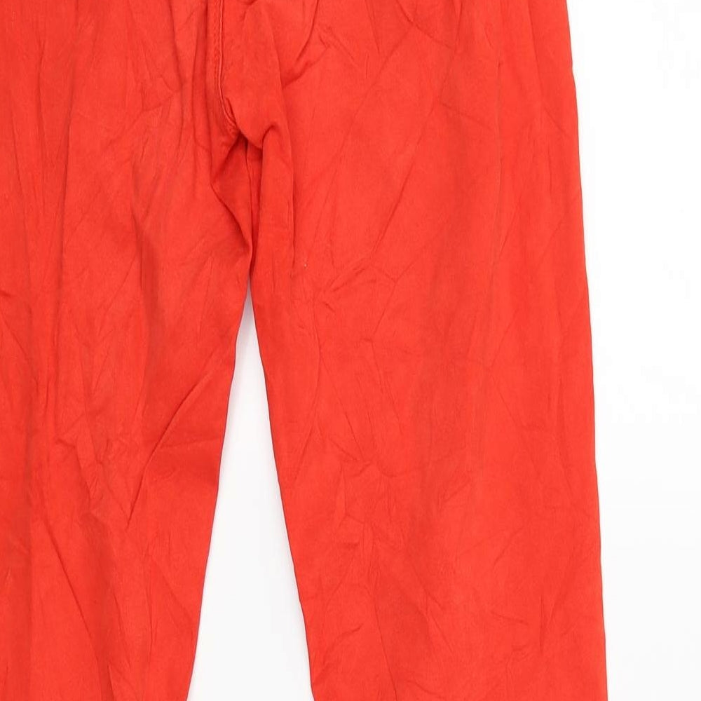 Top Secret Womens Red Capri Trousers Size 36 L26 in