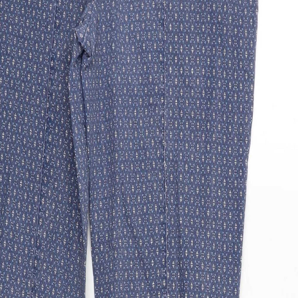 Atmosphere Womens Blue Argyle/Diamond Capri Trousers Size 10 L28 in