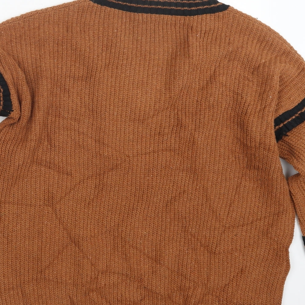 so sweet Womens Brown Knit Pullover Jumper Size S