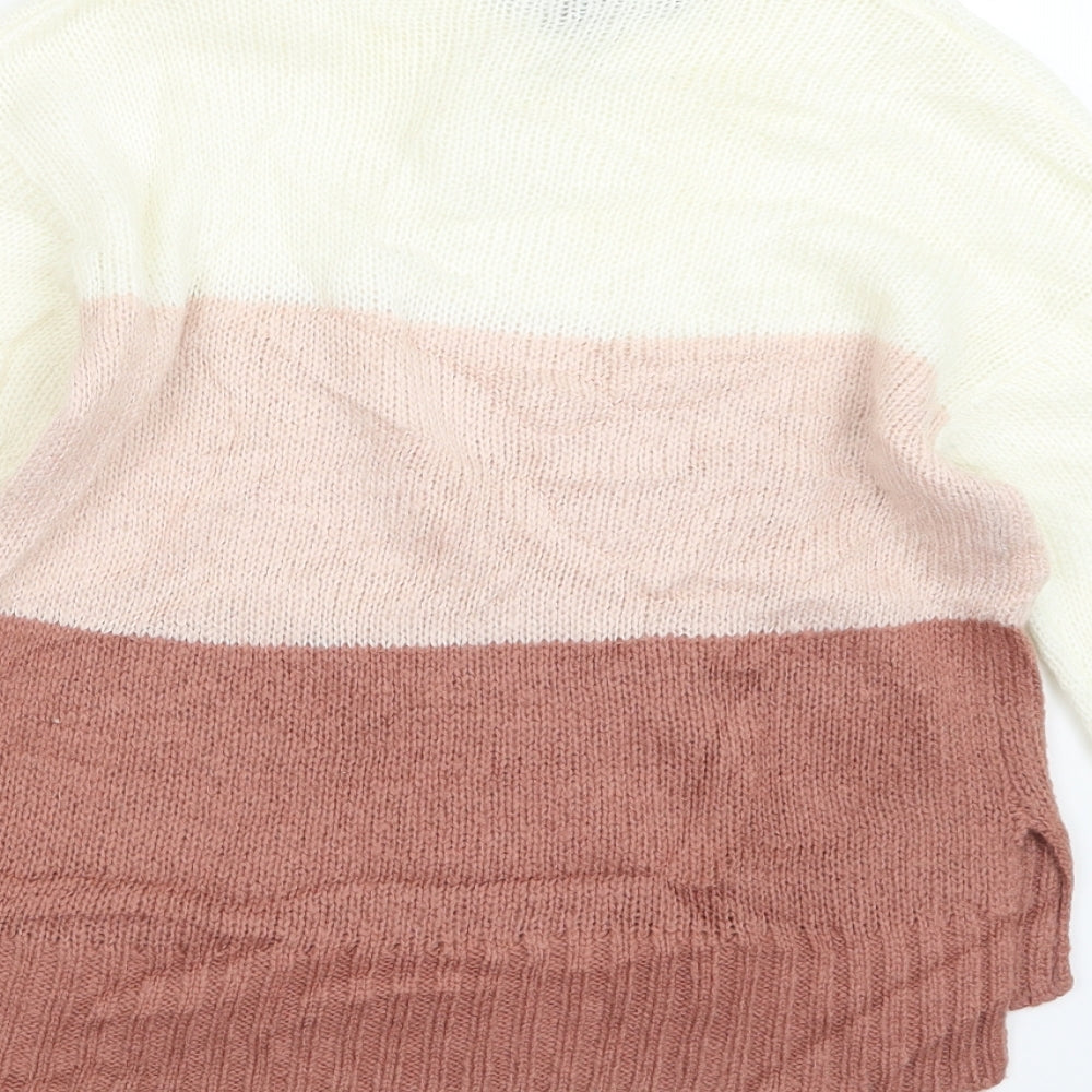 New Look Girls Pink Knit Pullover Jumper Size 12-13 Years