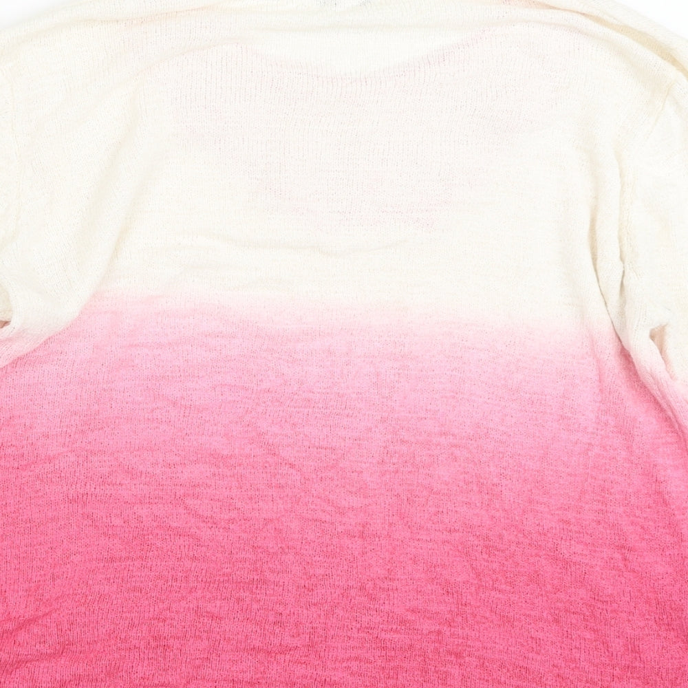 Fay Louise Womens Pink Knit Pullover Jumper Size L