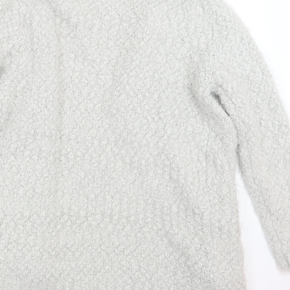 Miyoko Womens Grey Knit Cardigan Jumper Size S