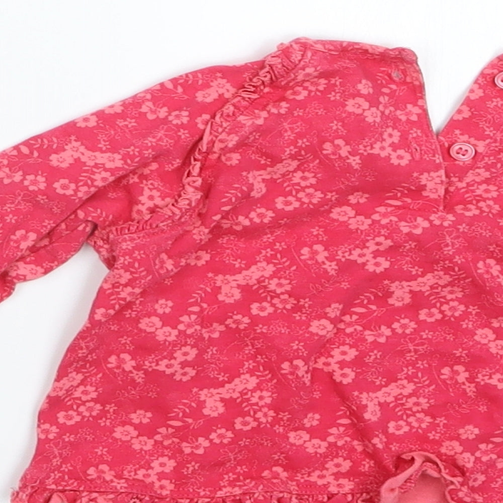 Mini Club Girls Pink Floral Basic T-Shirt Size 6-9 Months