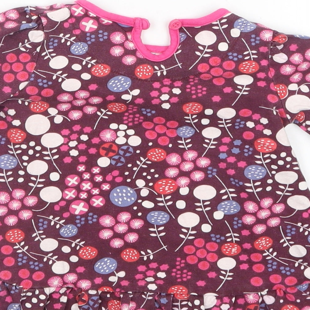 Mini Club Girls Purple Geometric T-Shirt Dress Size 6-9 Months