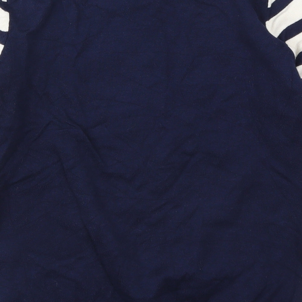 M&Co Womens Blue Striped Knit Pullover Jumper Size XS