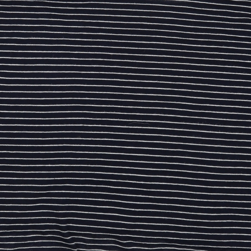 Zara Womens Blue Striped Pullover Sweatshirt Size M