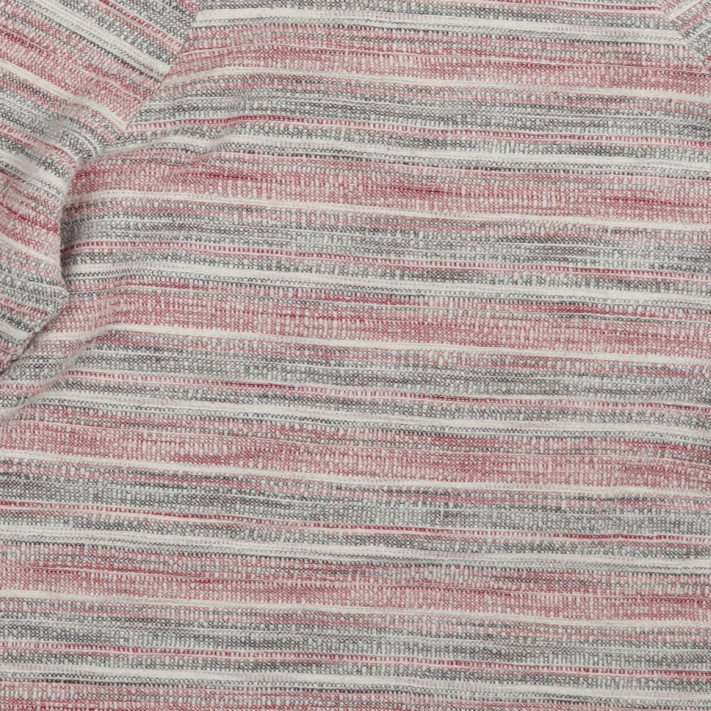 Oasis Womens Pink Striped Pullover Jumper Size M