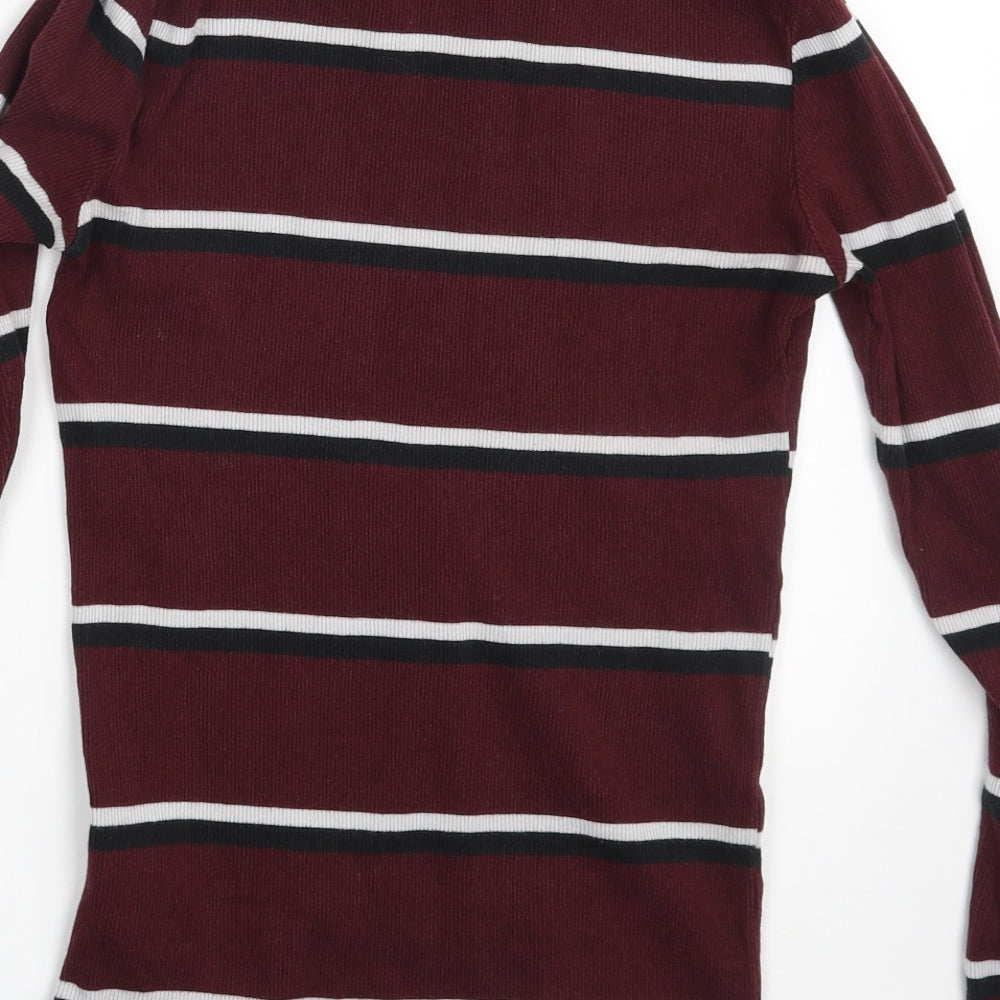 Brave Soul Womens Multicoloured Striped Pullover Jumper Size M