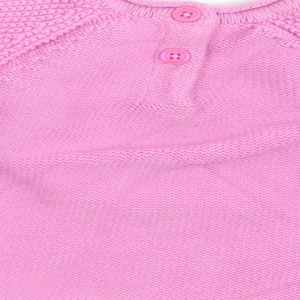 Nutmeg Girls Pink Pullover Jumper Size 3-6 Months