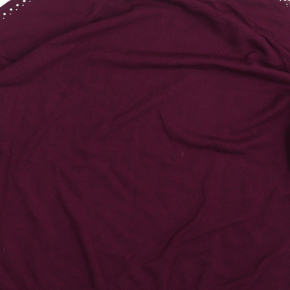 Wallis Womens Purple Pullover Sweatshirt Size M