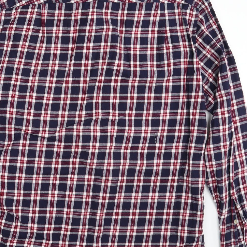 Herringbone Mens Multicoloured Check Button-Up One Size