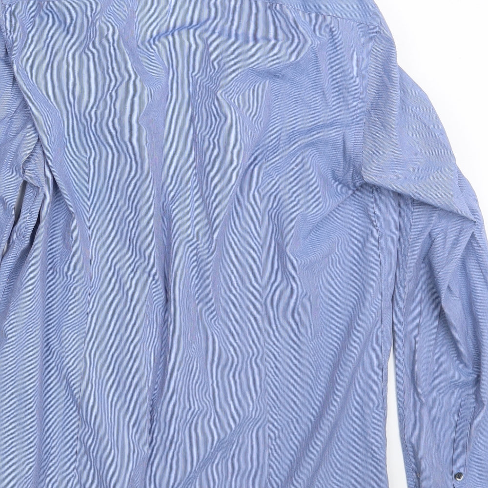 F&F Mens Blue Button-Up Size 15.5