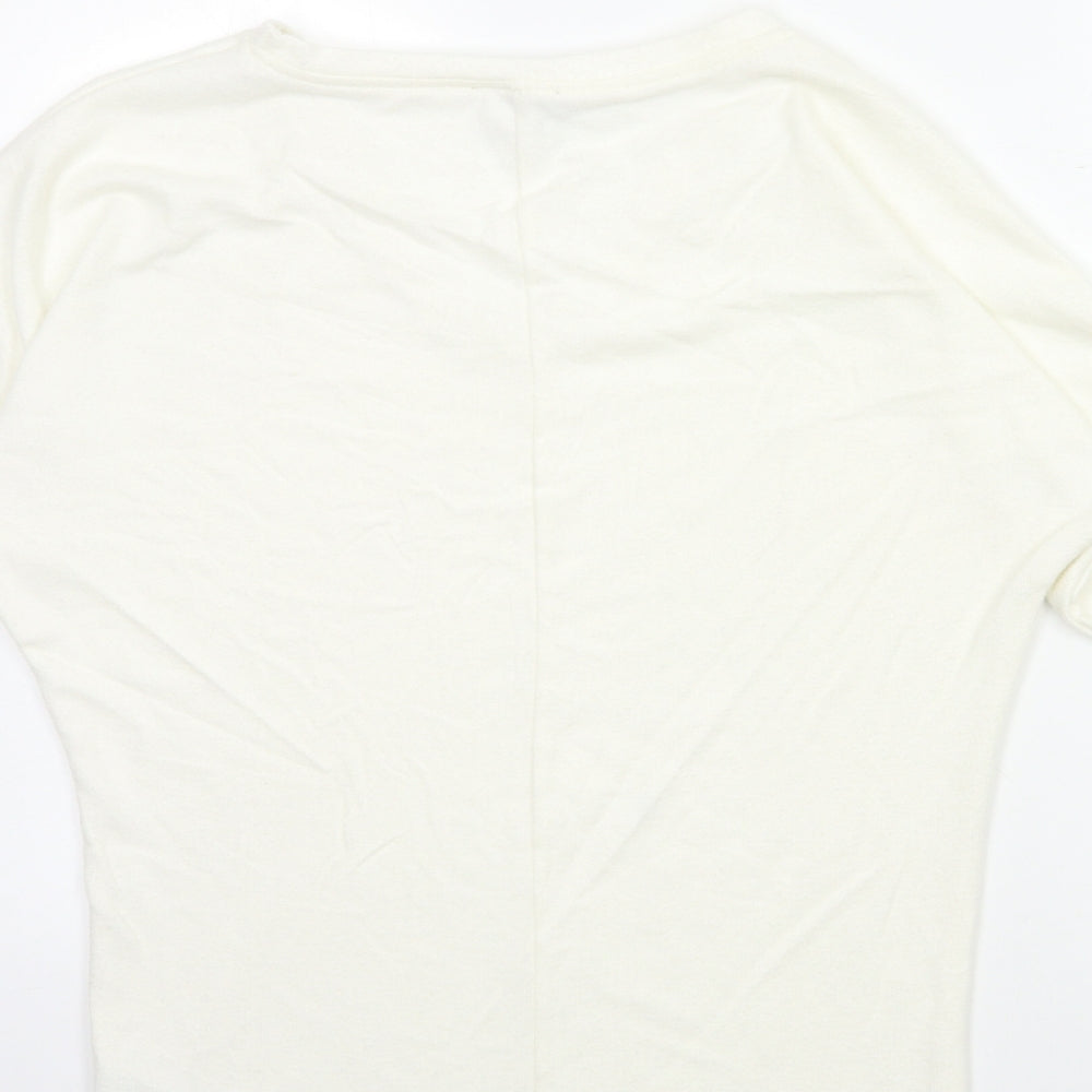 Dorothy Perkins Womens White Knit Pullover Jumper Size 10