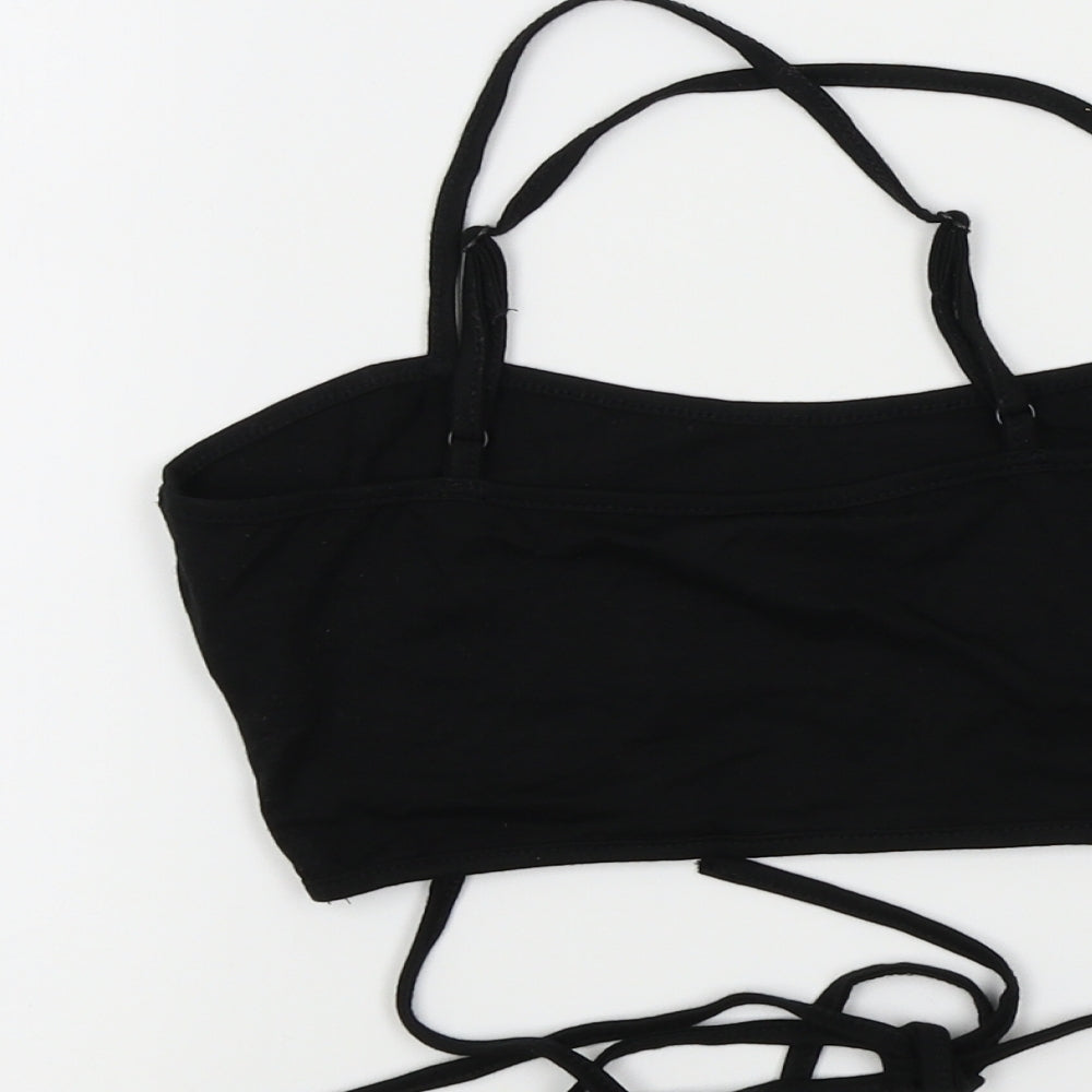 SheIn Womens Black Colourblock Basic T-Shirt Size S