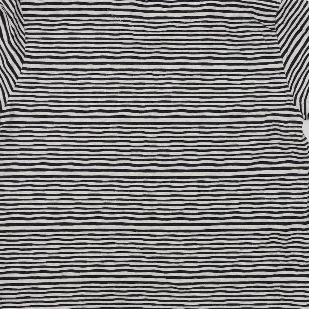 NEXT Womens Blue Striped Basic T-Shirt Size M