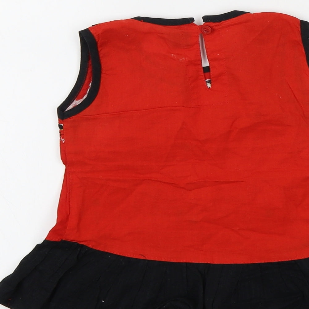 alam's Girls Red Floral A-Line Size 18 Months