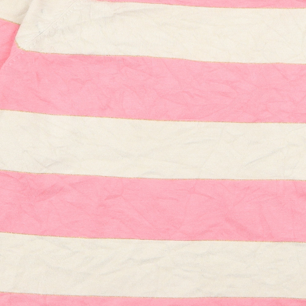 Viz A Viz Womens Multicoloured Striped Basic T-Shirt Size S