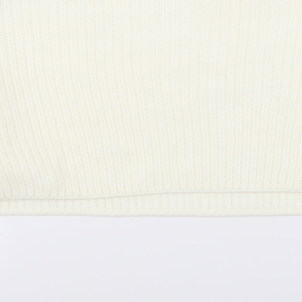 Missguided Womens White Pullover Jumper Size M