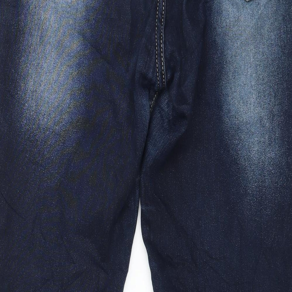 Preworn Womens Blue Denim Tapered Jeans Size 34 in L26 in