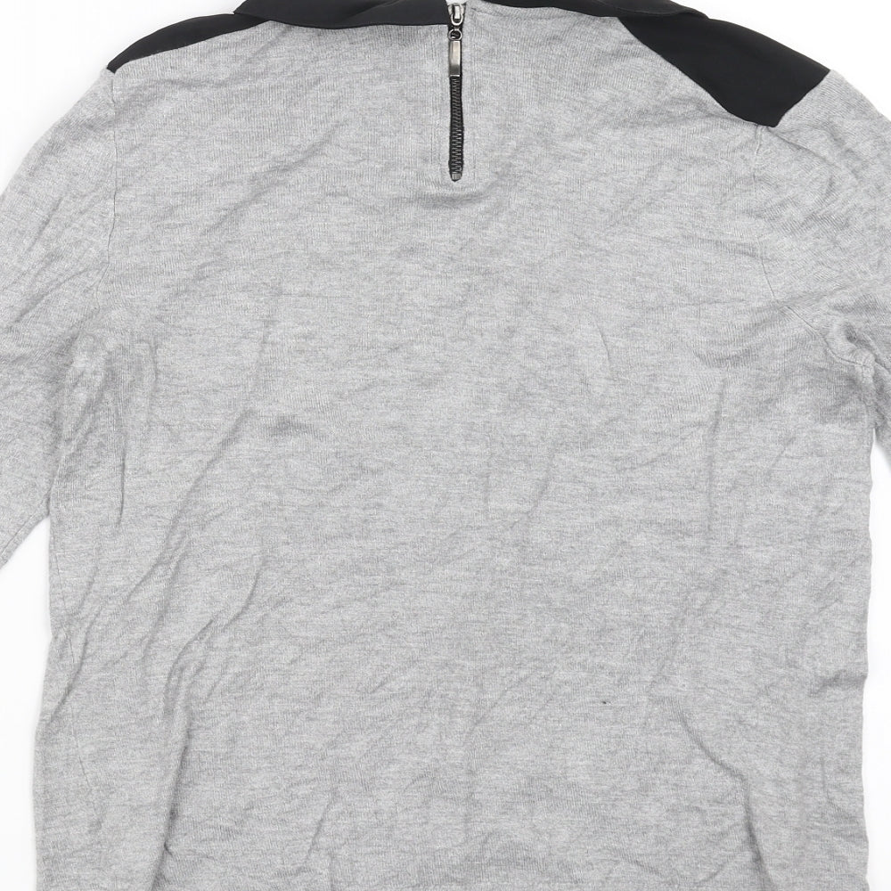 Papaya Womens Grey Knit Pullover Jumper Size 10