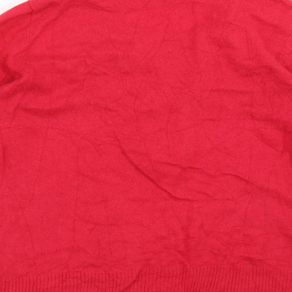 Lakeland Womens Red Knit Pullover Jumper Size 12