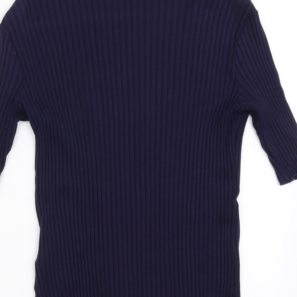Warehouse Womens Blue Basic T-Shirt Size 16