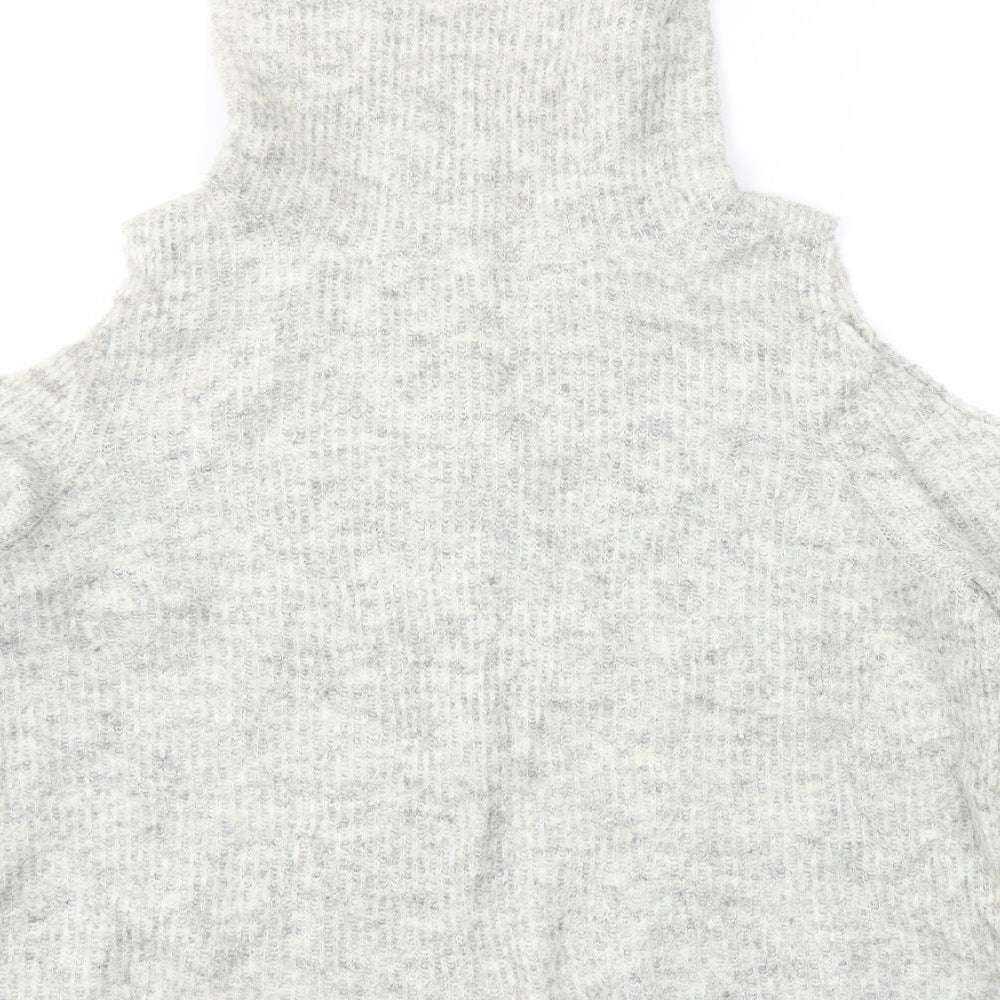 New Look Womens Grey Pullover Jumper Size M