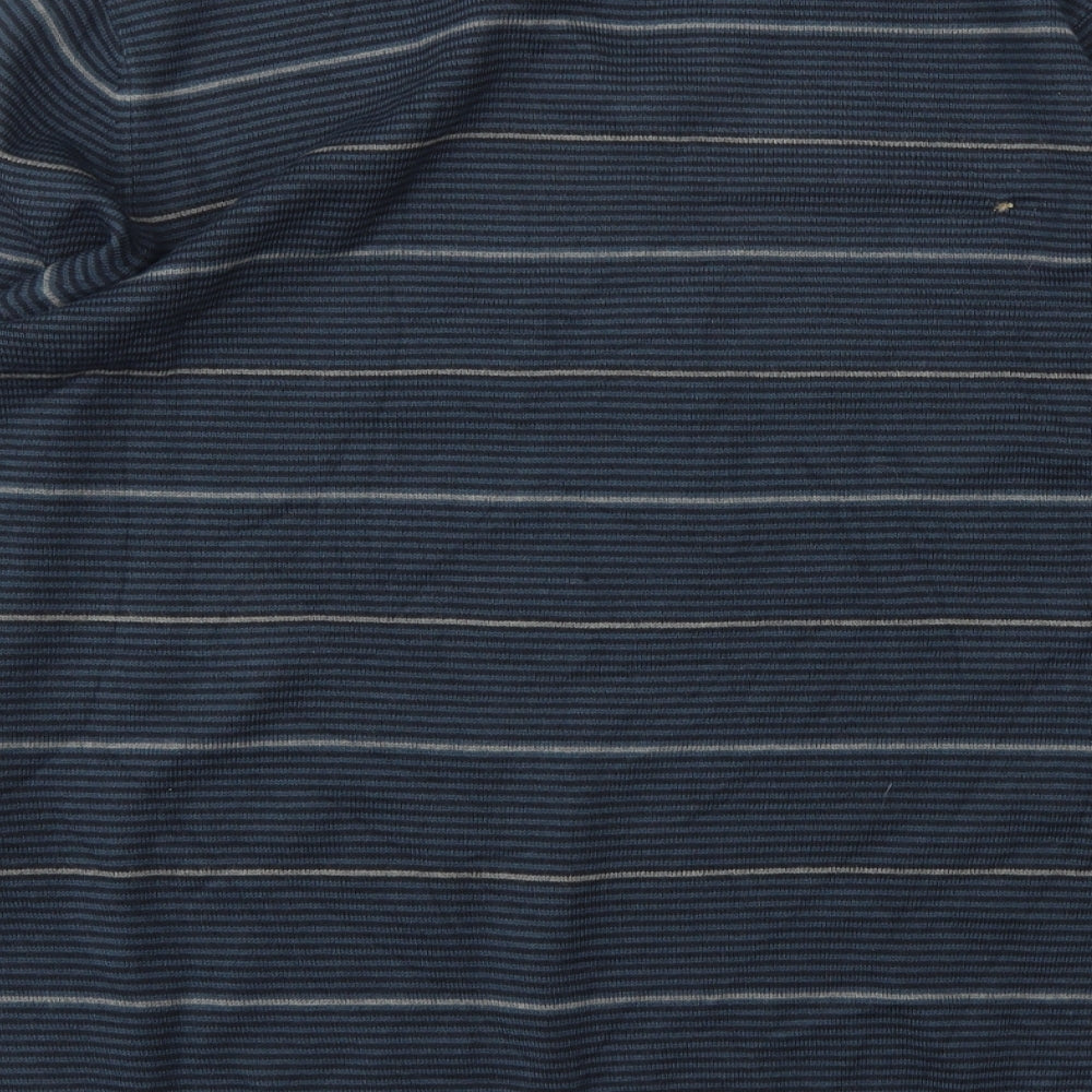 M&S Mens Blue Striped Pullover Sweatshirt Size L
