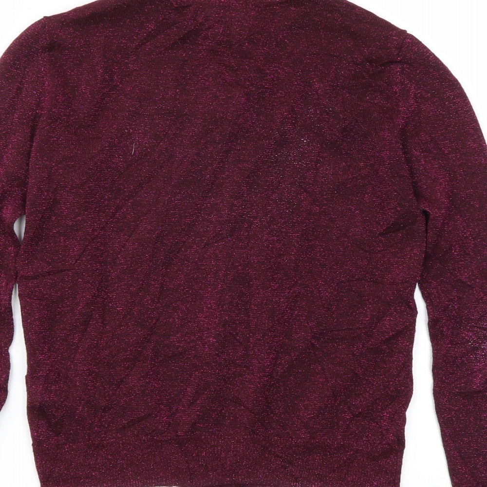 Primark Womens Purple Full Zip Jumper Size 6