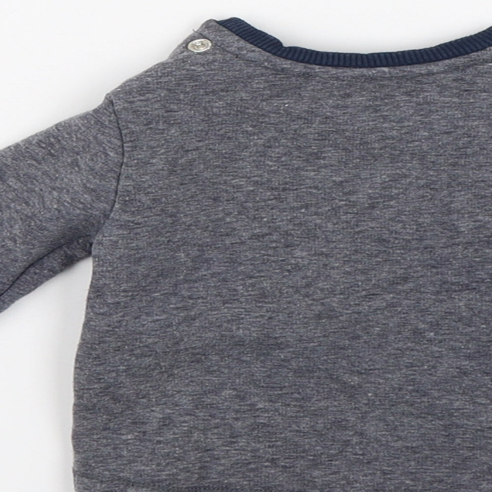 George Baby Grey Pullover Jumper Size 3-6 Months - Dinosaur