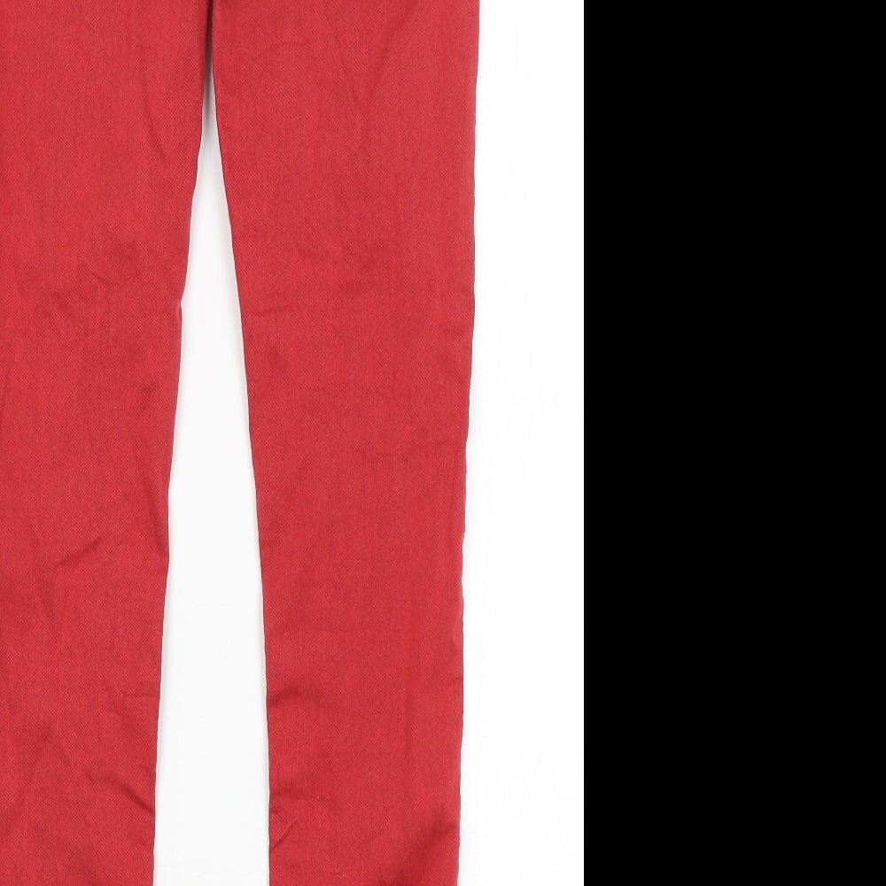 Dorothy Perkins Womens Red Skinny Jeans Size 10 L20 in